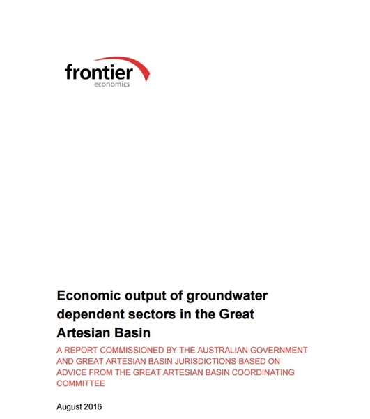 Economic output of groundwater dependent sectors in the Great Artesian Basin